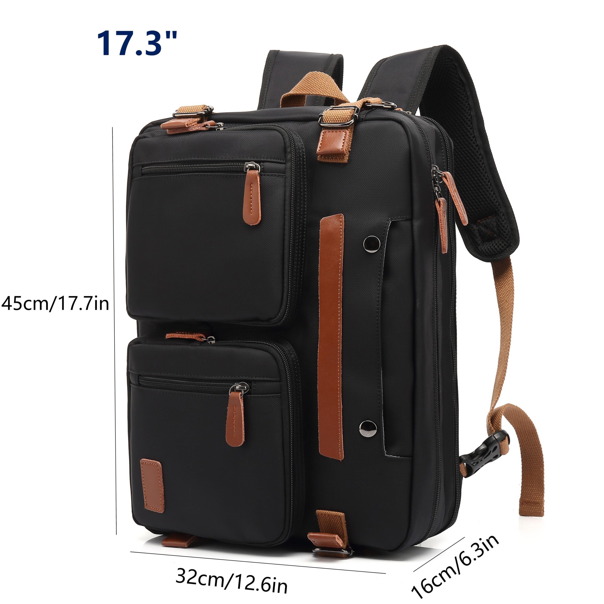 15.6 Inch And 17.3 Inch 3 In 1 Computer Laptop Carry Bag Office Designer Waterproof Business Laptop Briefcase Bag 1pc - Image 5
