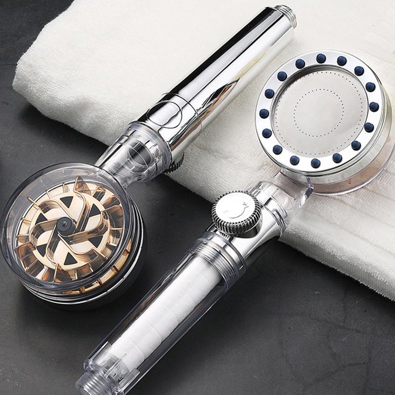 Shower Head High Pressure Filter Spray Nozzle Bathroom Turbine Fan Pressure Boost Adjustable Water Saving Home Bath Accessories - Image 2