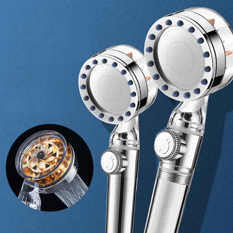 Shower Head High Pressure Filter Spray Nozzle Bathroom Turbine Fan Pressure Boost Adjustable Water Saving Home Bath Accessories - Image 3