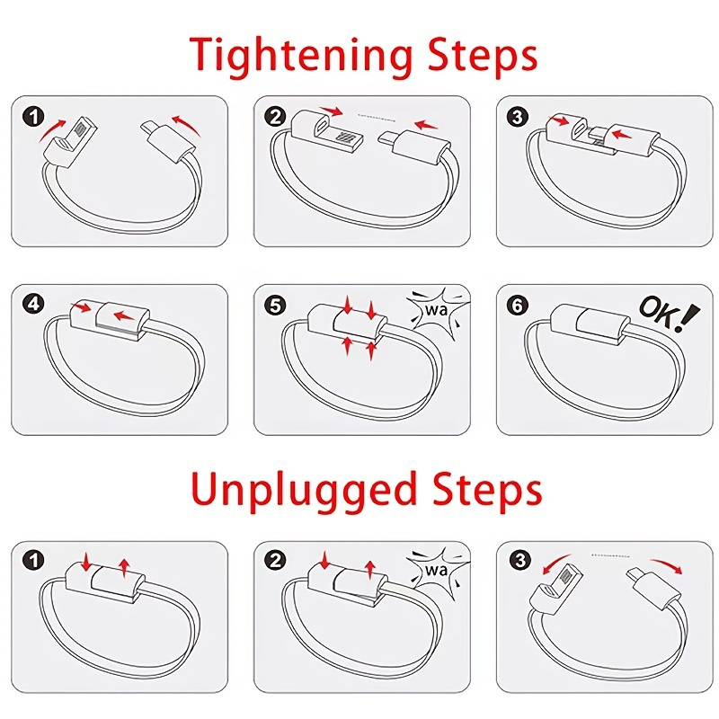 ANSTY Portable Braided Leather Charger Cord Smart USB Charging Cable Bracelet Cord For Android IPhone Phone - Image 7