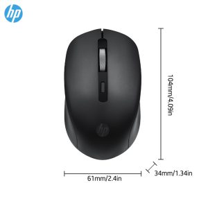 HP Wireless Silent Mouse - Ergonomic Right-Handed Design; And 2.4GHz Reliable Connection - Works For Computers And Laptops