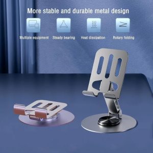 1PC Adjustable 360° Rotatable Anti-Slip Metal Phone Stand for iPhone Android Tablets