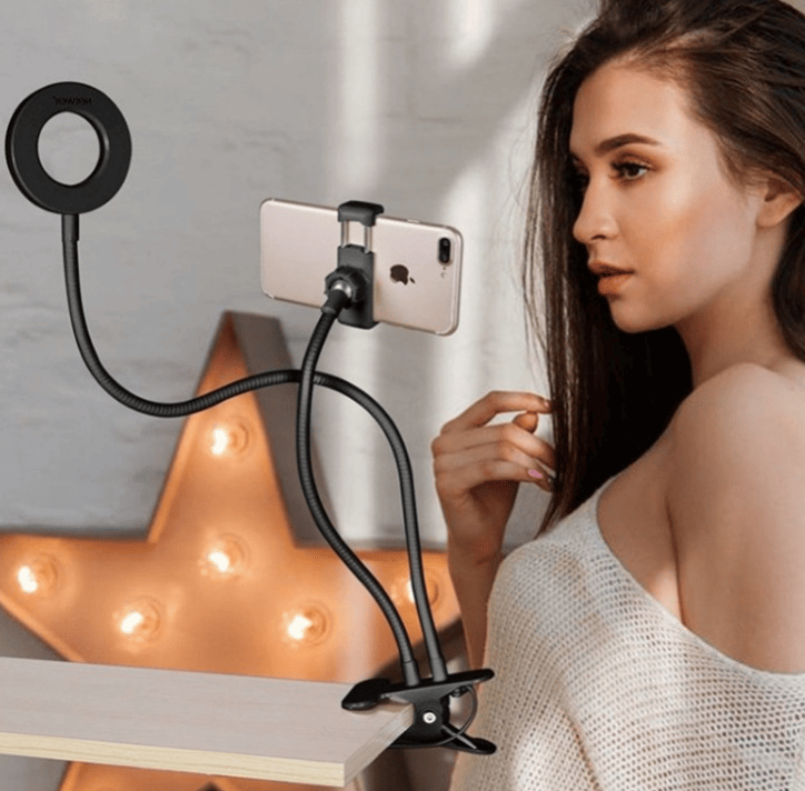 LED Selfie Ring Light with Clamp & Adjustable Stand - Image 5