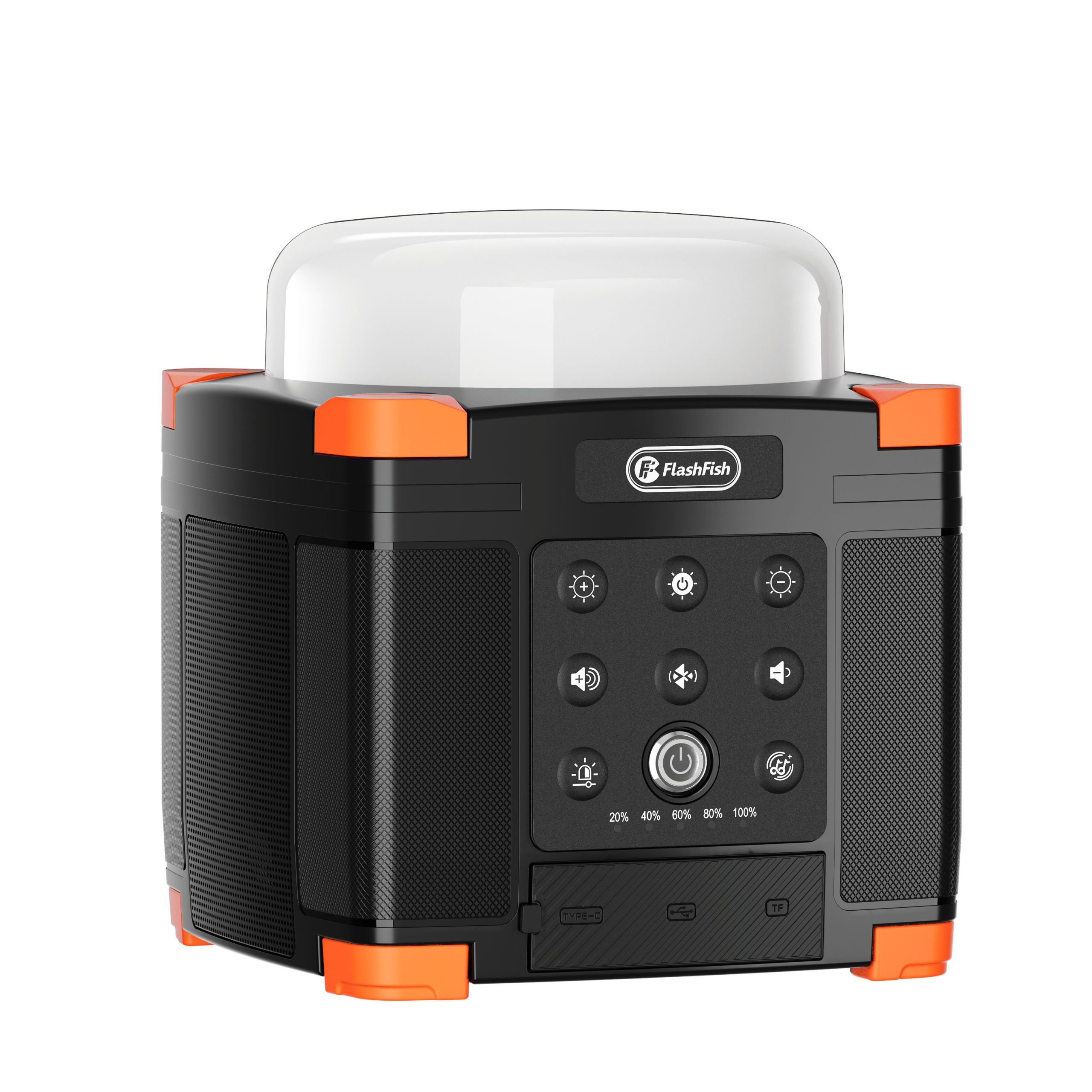 Flashfish FL9-A Multi-function Bluetooth Speaker | 56Wh Power Bank | Camping Light, 360° Surround Sound, USB-C, Bluetooth 5.0, 3-in-1 Power/Speaker/Home, Party, Outdoor Lighting