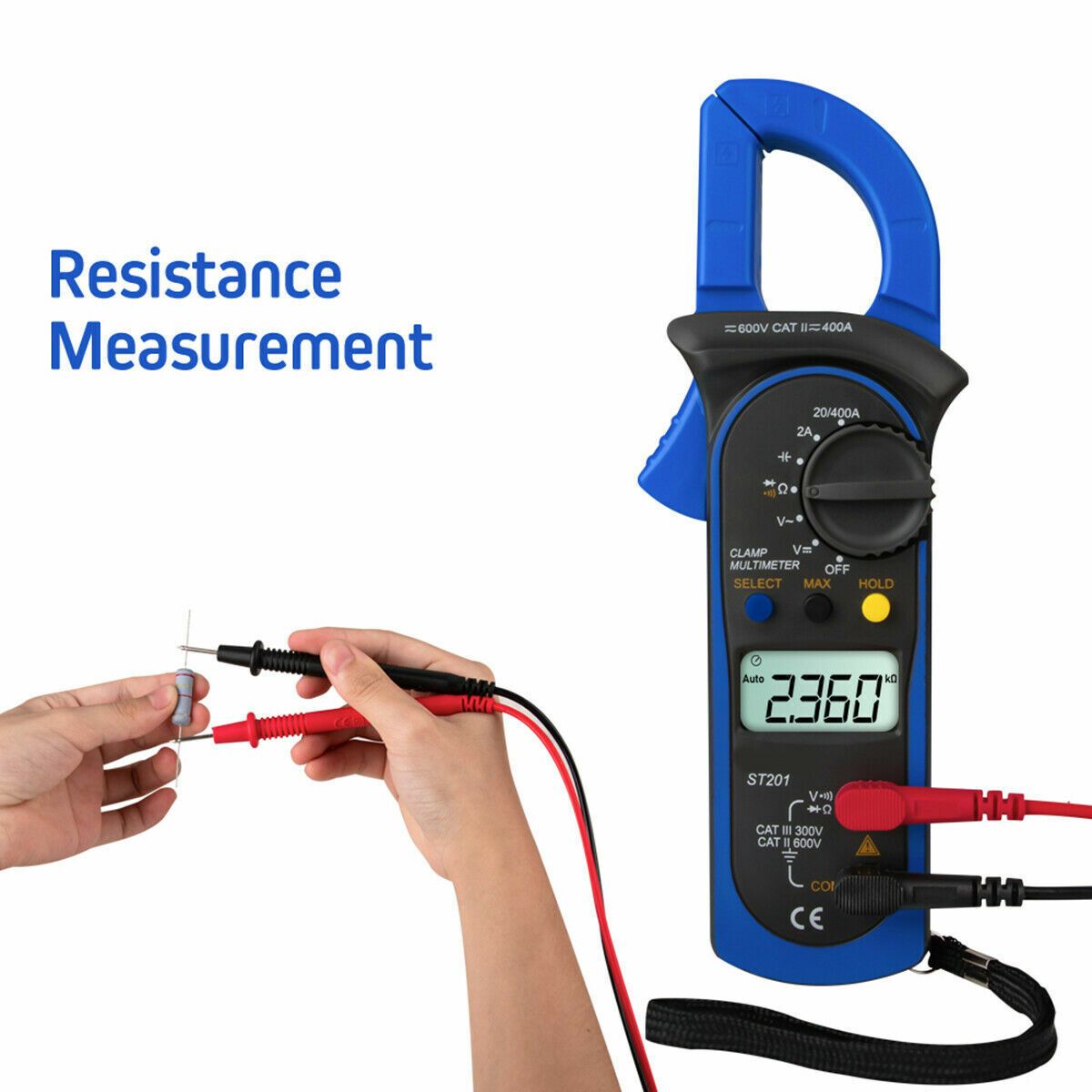 Digital Multimeter Tester AC DC Volt Ohm Amp Clamp Meter Auto Range LCD Handheld - Image 4