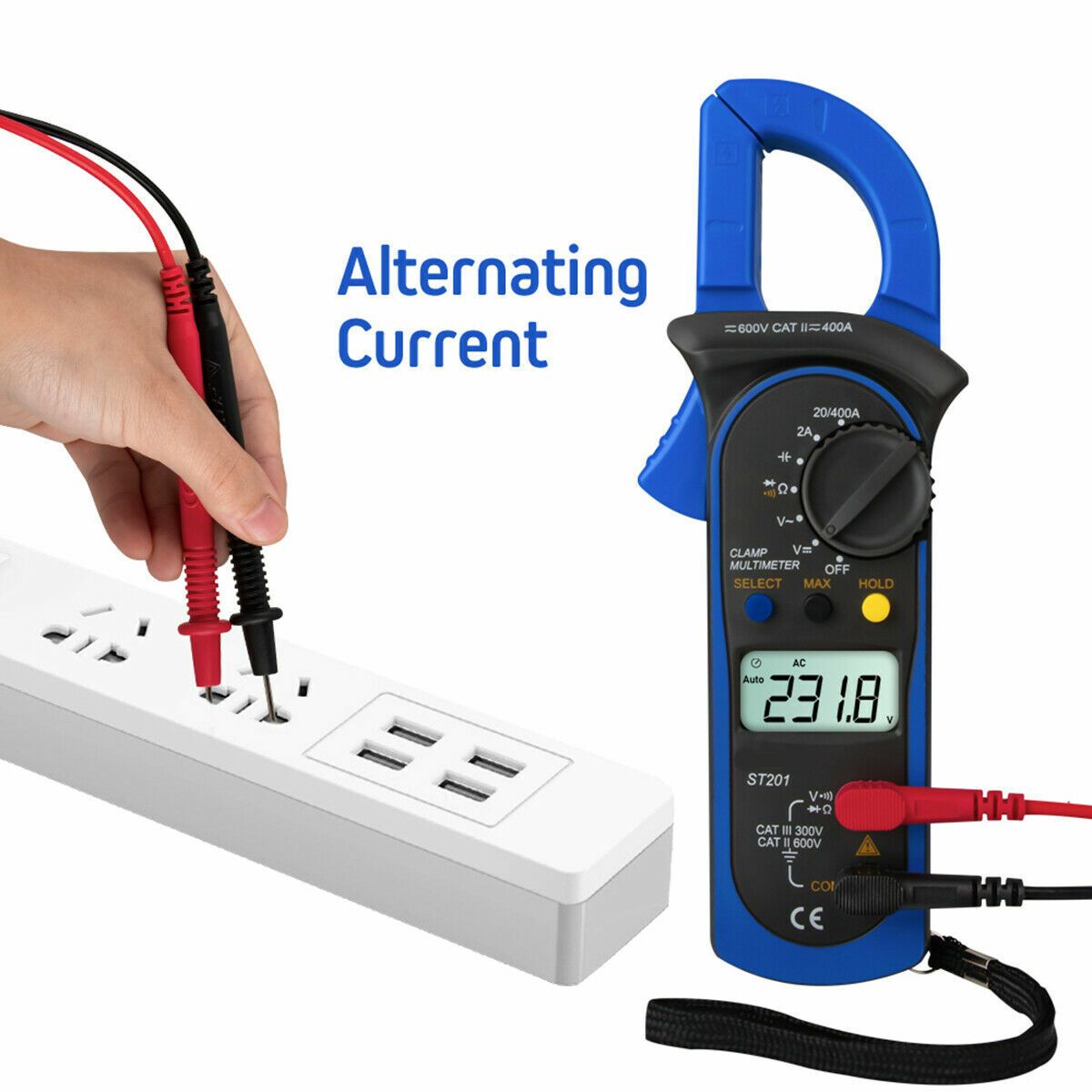 Digital Multimeter Tester AC DC Volt Ohm Amp Clamp Meter Auto Range LCD Handheld - Image 6