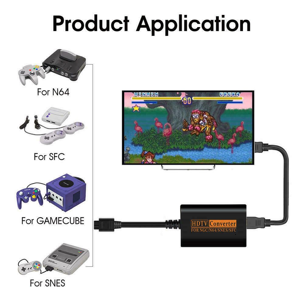 N64 To HDMI Converter Adapter HD Link Cable For Nintendo Gamecube Super NES SNES - Image 6