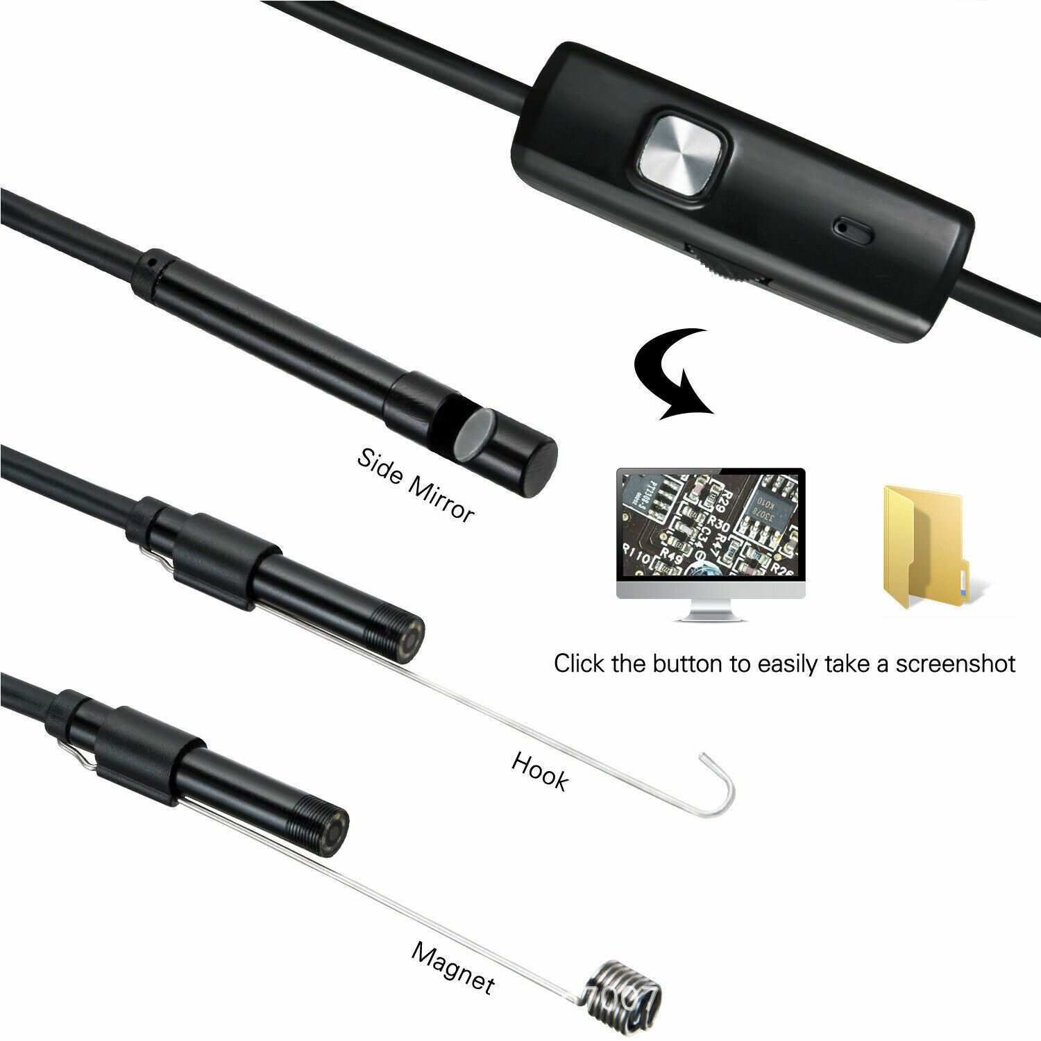 5M 6LEDs Snake Endoscope Borescope 8mm Inspection USB Camera Scope For Android - Image 6