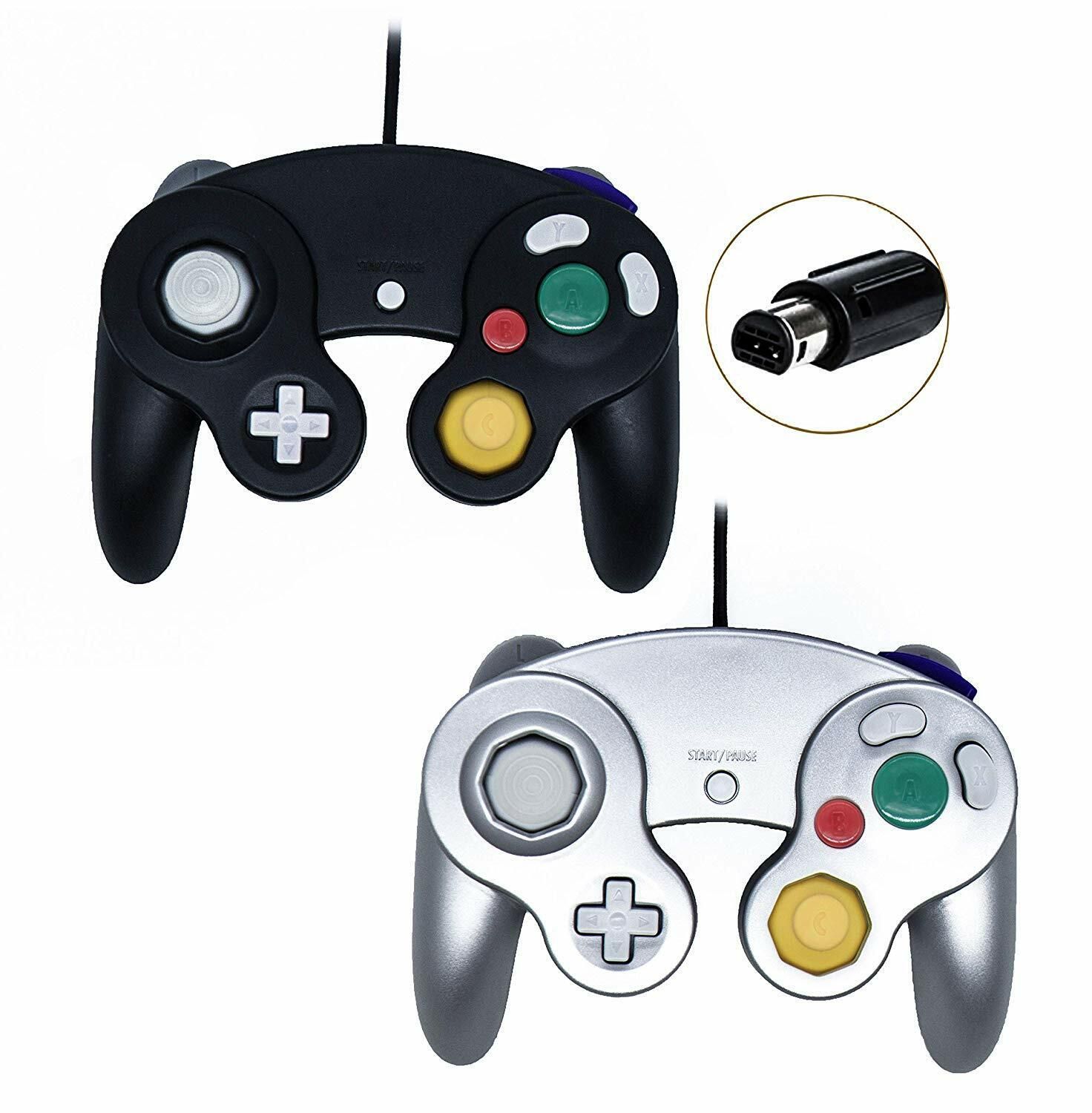 2 Pack Wired NGC Controller Gamepad for Nintendo GameCube GC & Wii U Console USA