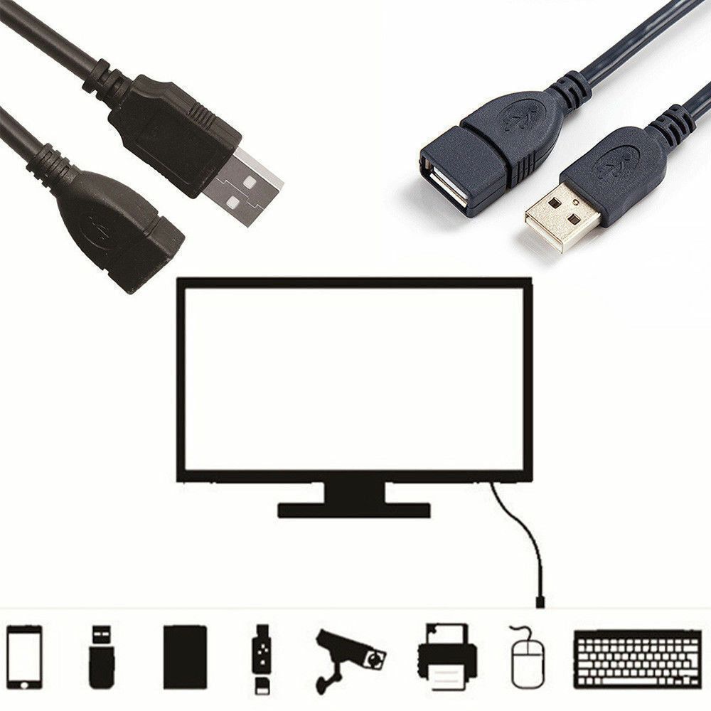 6FT USB 2.0 Male to Female Extension Data Charger Cable Cord Adapter M/F 6 Feet - Image 6