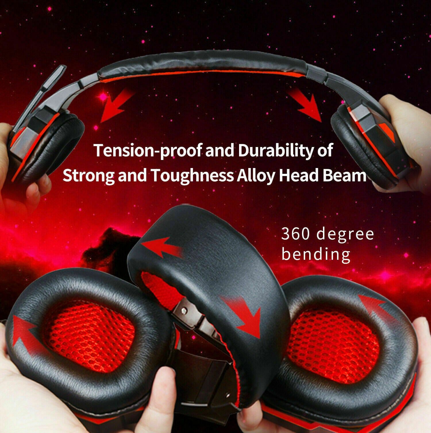 3.5mm Gaming Headset Mic LED Headphones Stereo Bass Surround For PC PS4 Xbox One - Image 4