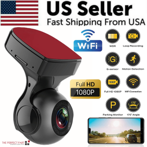 170° WiFi Dash Cam Recorder Car Camera HD 1080P Car DVR Vehicle Video G-Sensor