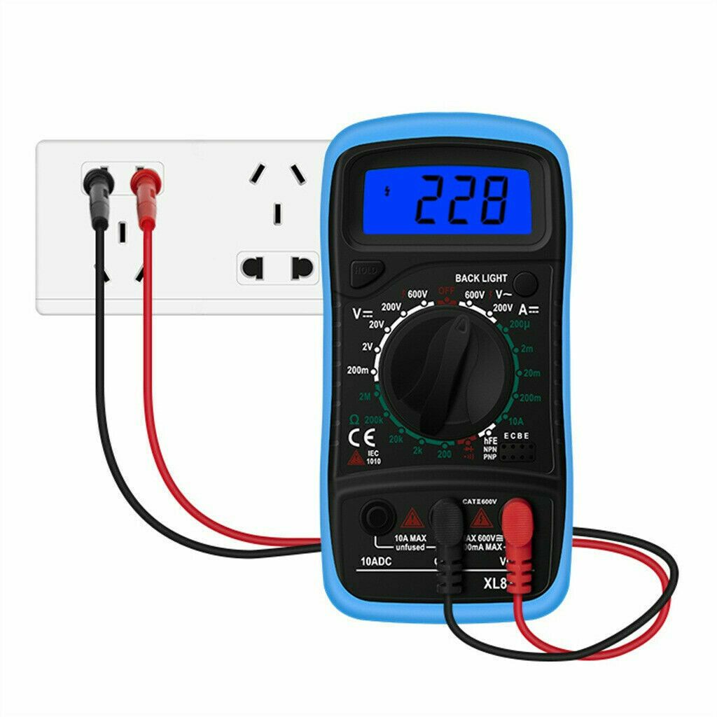 Digital Multimeter AC DC Voltmeter Ammeter Ohmmeter Volt Tester Meter XL830L USA - Image 2