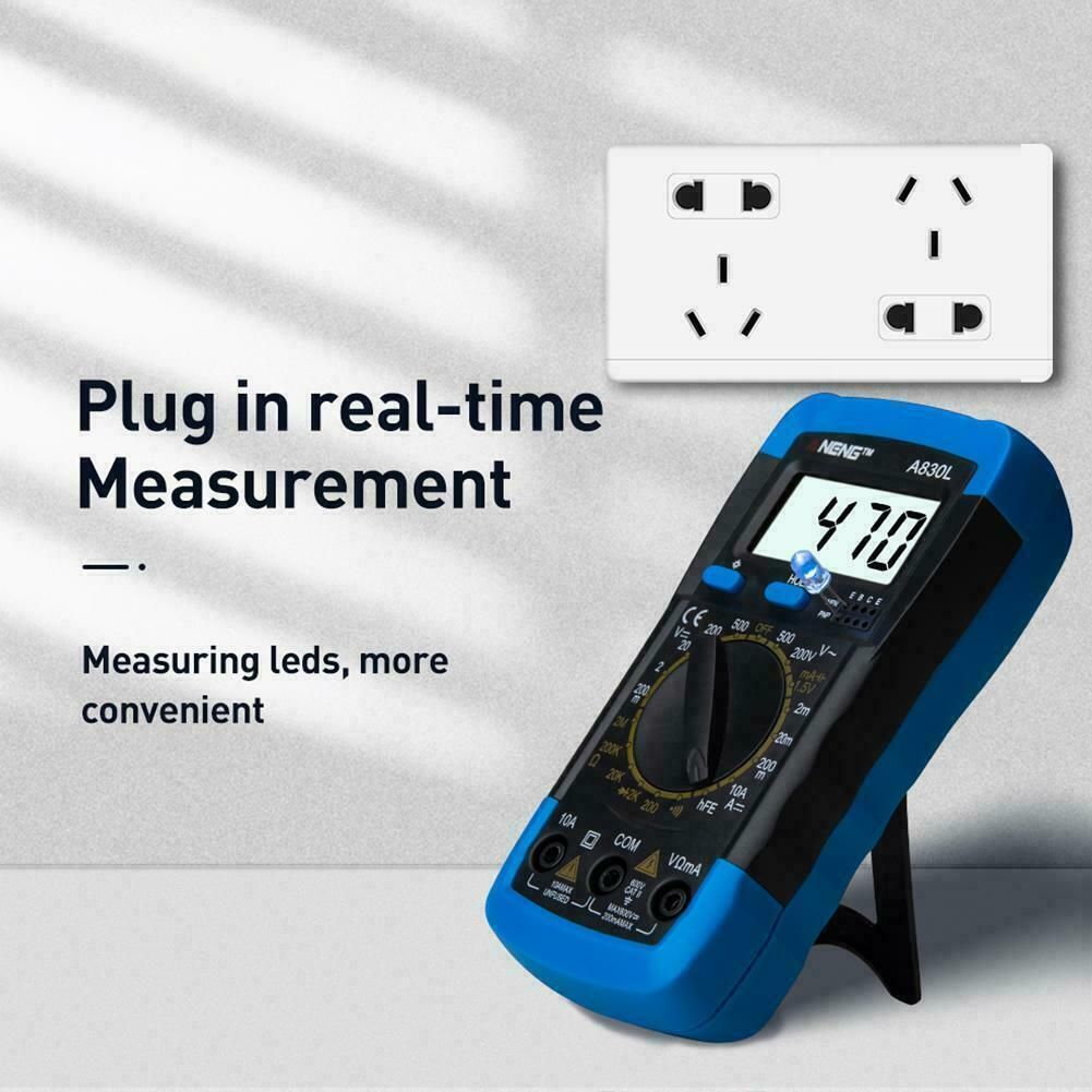 Digital Multimeter AC DC Voltmeter Ammeter Ohmmeter Volt Tester Meter XL830L USA - Image 4