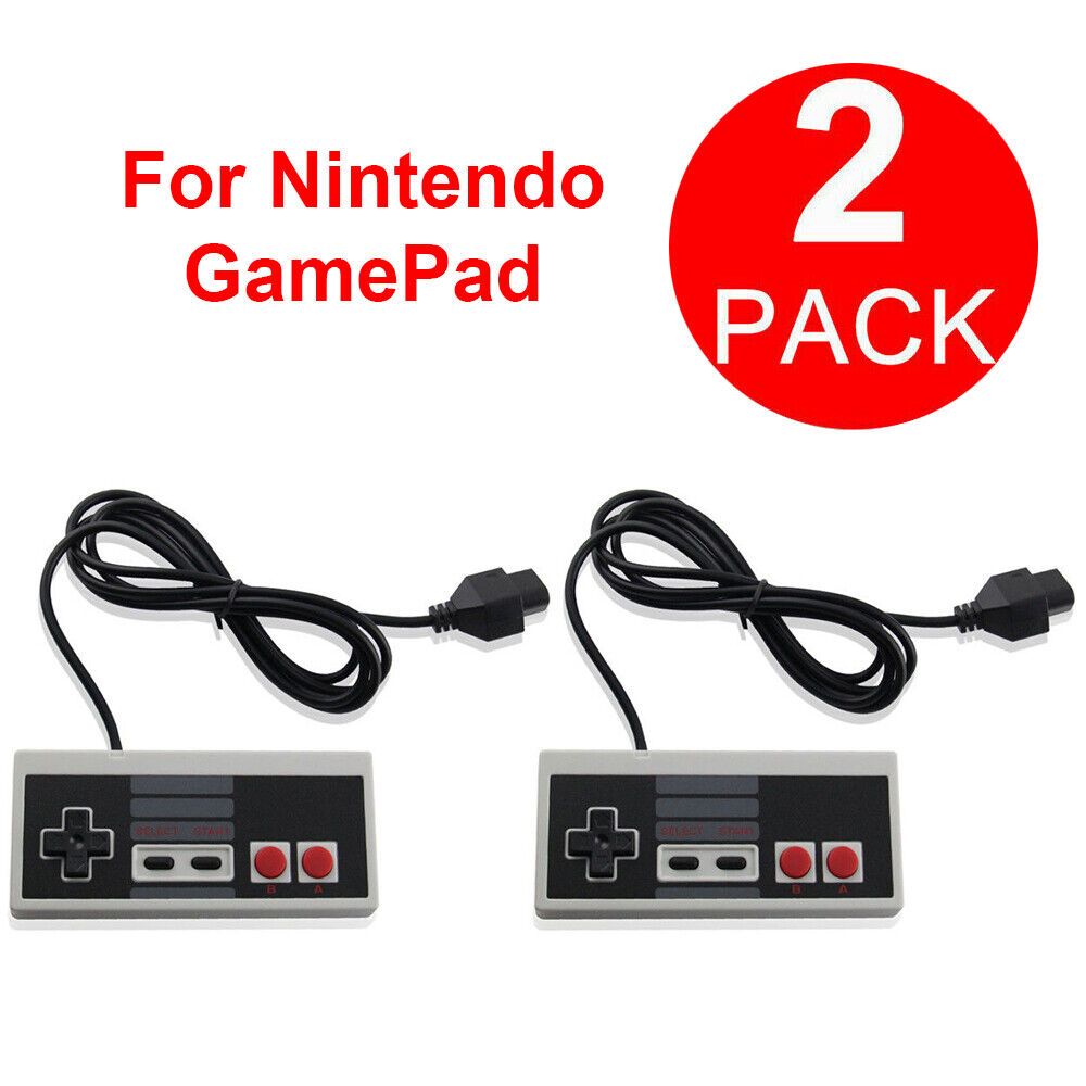 2 Pack Controller For NES-004 Original Nintendo NES Vintage Console Wired Gamepd - Image 6