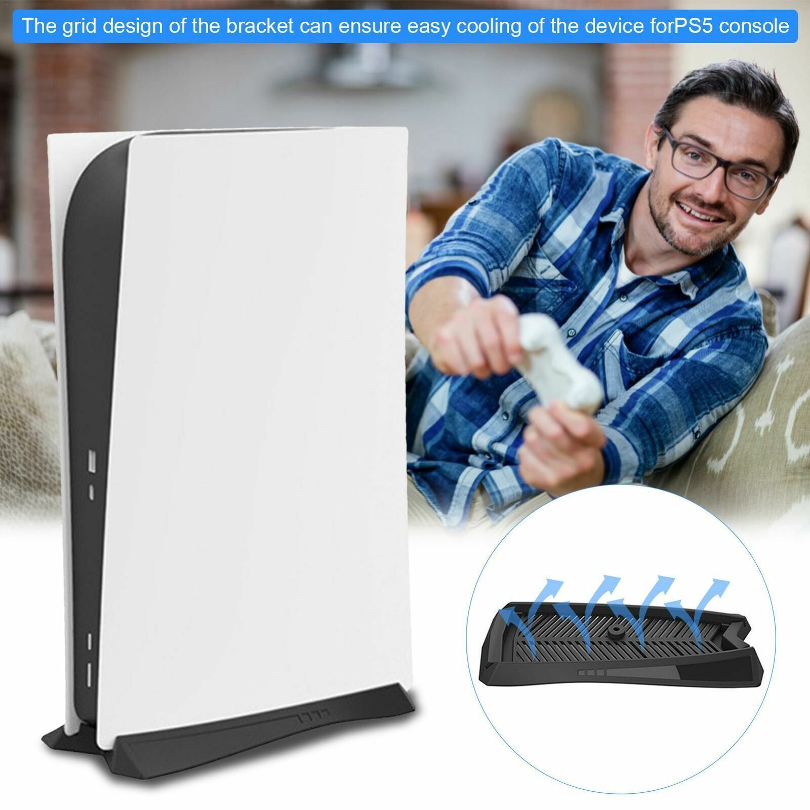 Vertical Stand Mount Dock Holder Base For Sony PlayStation5 PS5 ULTRA HD Console - Image 6