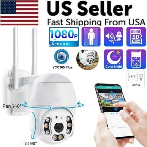 1080P HD WIFI Camera Wireless Outdoor CCTV IP PTZ Smart Home Security IR Cam US