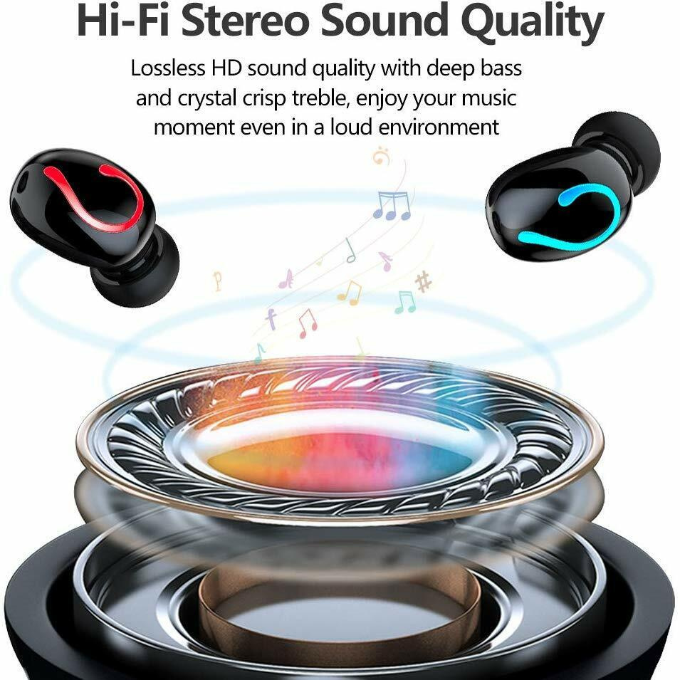Bluetooth 5.1 Headset TWS Wireless Earphones Mini Earbuds Stereo Headphones IPX7 - Image 6