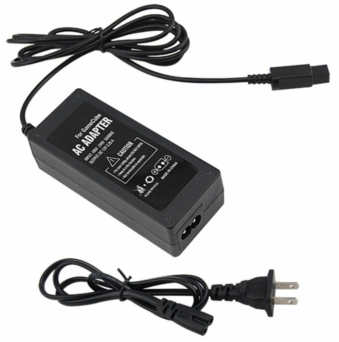 AC Adapter Power Supply & Audio Video A/V Cable for Nintendo GameCube Bundle USA - Image 6