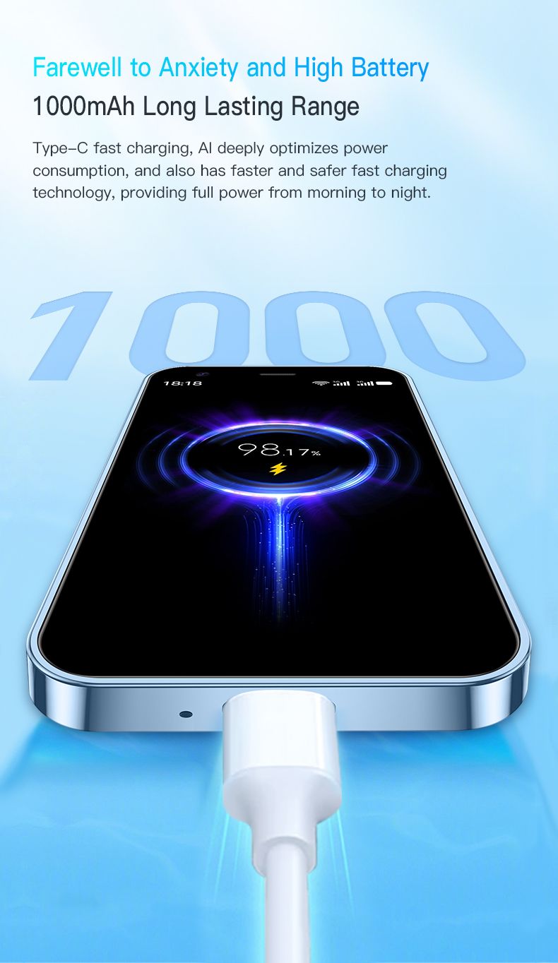 XS15 3G Mini Smartphone 2.5Inch WiFi GPS China Mobile Upgraded RAM 2GB ROM 16GB Quad Core Android Cell Phones Slim Body HD Camera Dual Sim Compatible with Google Play Cute Smartphone - Image 2