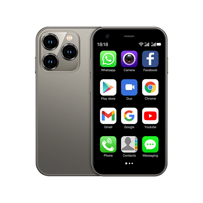 XS15 3G Mini Smartphone 2.5Inch WiFi GPS China Mobile Upgraded RAM 2GB ROM 16GB Quad Core Android Cell Phones Slim Body HD Camera Dual Sim Compatible with Google Play Cute Smartphone