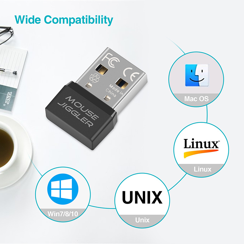 RT301 Mouse Jiggler Mouse Mover Wiggler Undetectable Shaker USB Port for Computer Laptop, Keeps PC Awake, Simulate Mouse Movement to Prevent Computer Laptop Entering Sleep, No Software Plug-and-Play - Image 4