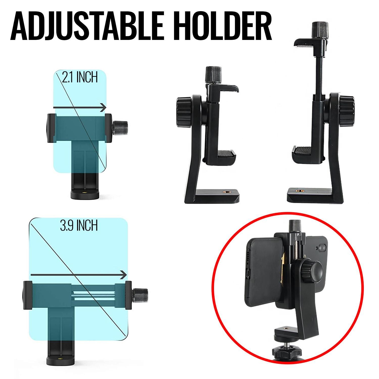 Smartphone Tripod Holder Camera Phone Mount Adapter Filming Video Attachment - Image 2