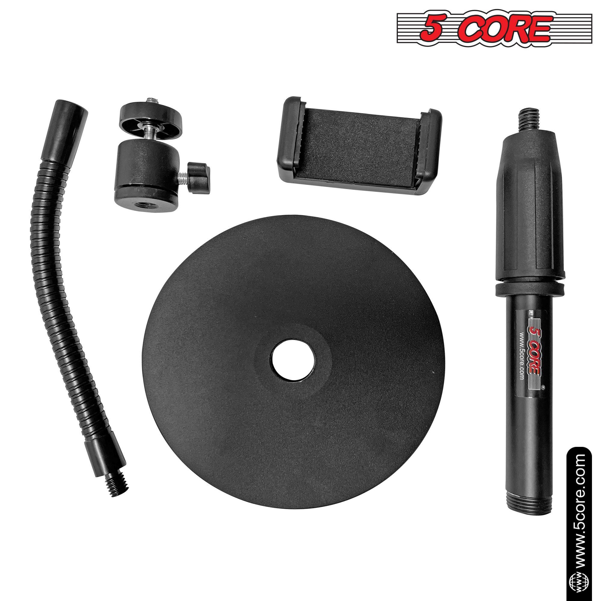 5 Core Gooseneck Phone Holder Stand for Desk Table Flexible Arm with Anti-Skid Round Base, Cell Phones Mount Clamp Compatible with All Smart Phones RBS MOB - Image 7