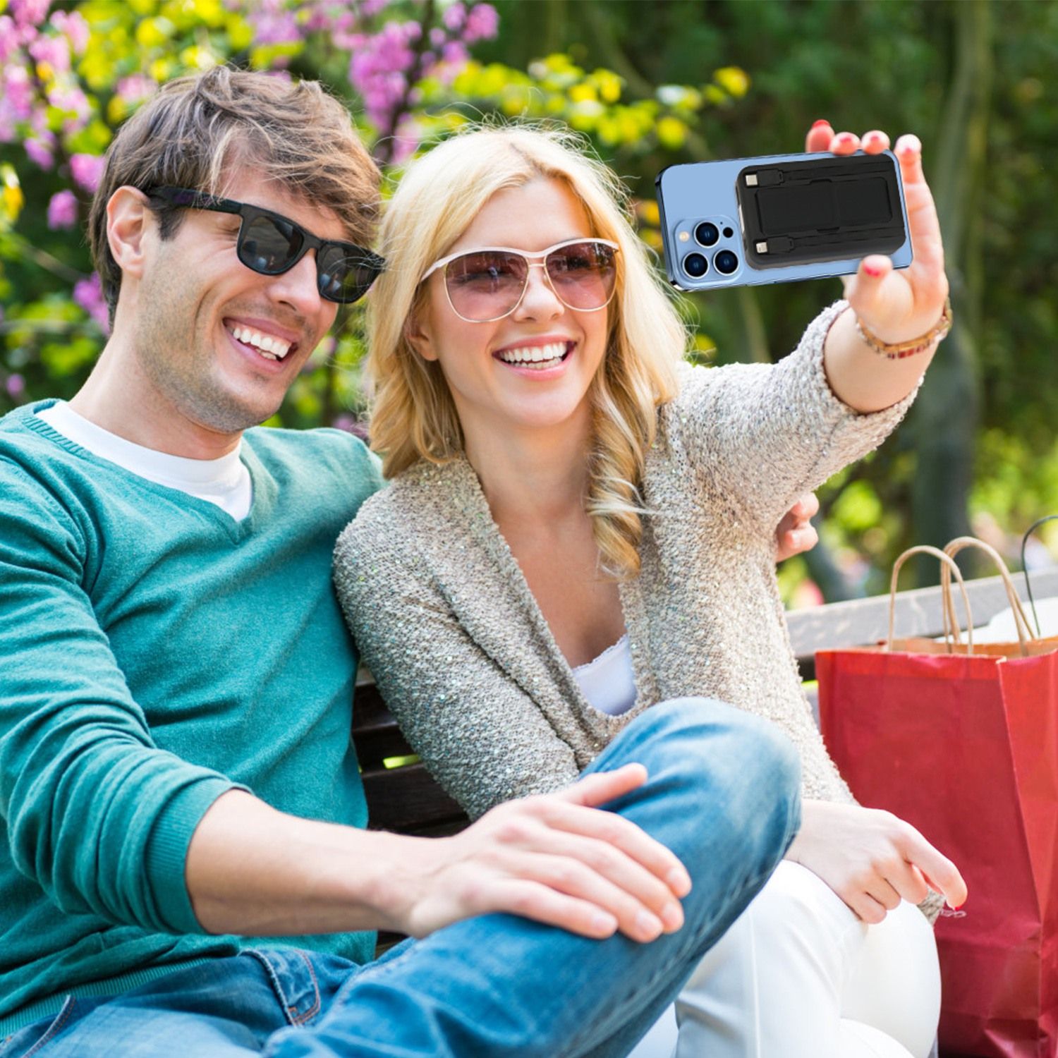 3 In 1 10000mAh MagSafe Fast Charging Power Bank PD20W Portable Charger with 2 Built In Cables Stand Fit for IOS Phone 16 15 13 Series And More - Image 2