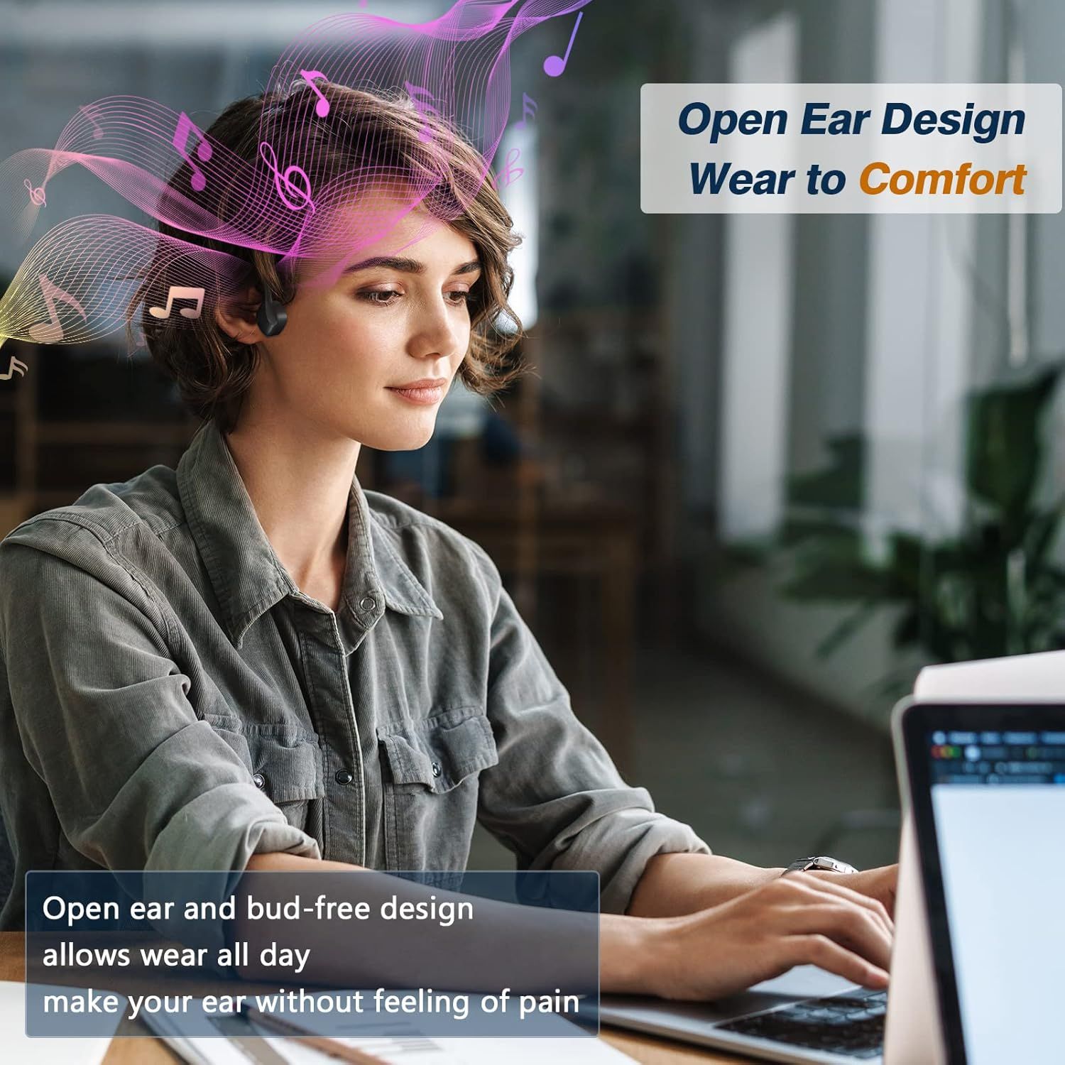 Bone Conduction Open-Ear Bluetooth Headset for US Resellers – DSP Noise-Canceling Boom Mic, 8 H Battery & Titanium Frame – Dropship Ready - Image 3