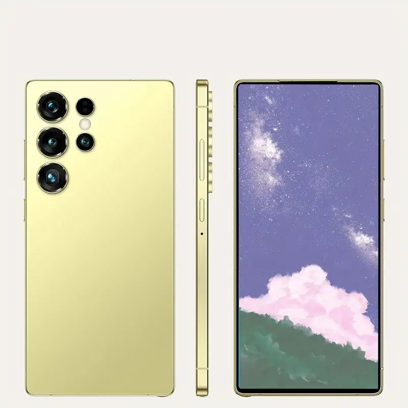 I25 Ultra Android 14 Smartphone - 8GB+256GB Unlocked Cell Phone, 6.8"HD Display, 6000mAh Battery, Built-in Stylus Pen For Global Use(Golden) - Image 2