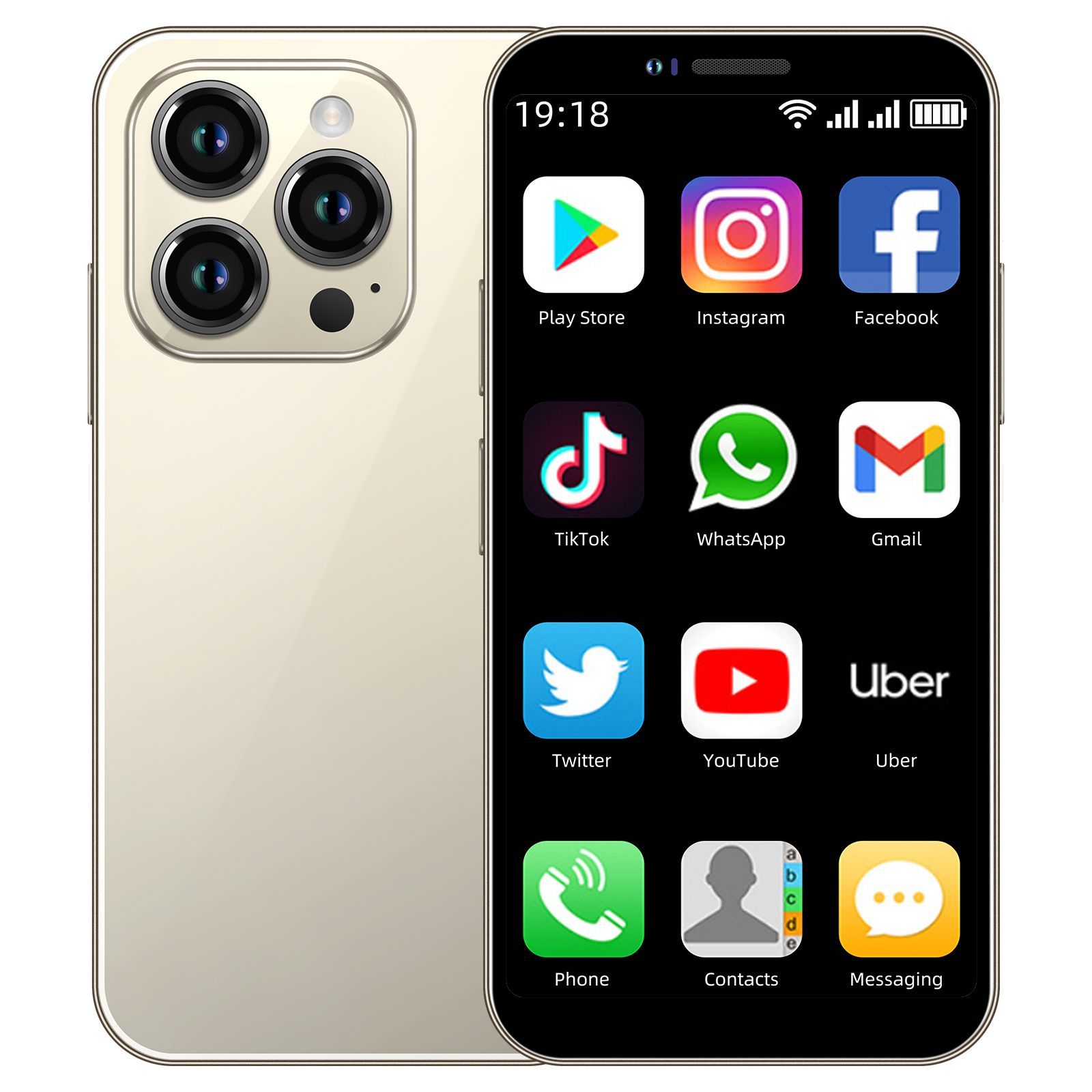 New Mini Phone With 3.5" HD Touchscreen, 3GB+64GB Mini Smartphone Dual SIM Little Mobile Phone, World'S Smallest Phone With Face ID, Kids Cellphone Pocket Best Backup Phone Best Creative Gift - Image 2