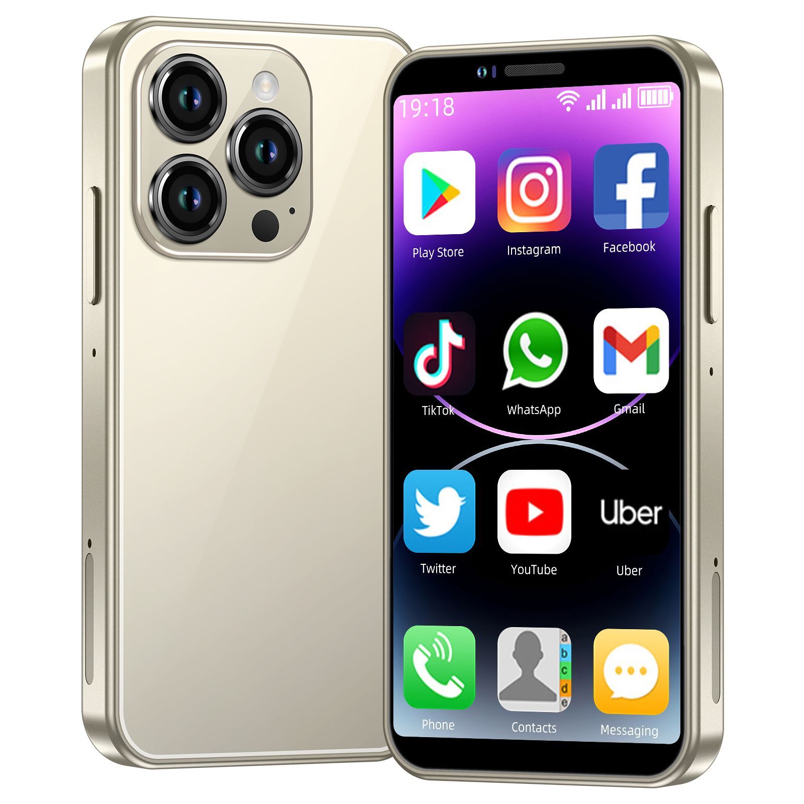 New Mini Phone With 3.5" HD Touchscreen, 3GB+64GB Mini Smartphone Dual SIM Little Mobile Phone, World'S Smallest Phone With Face ID, Kids Cellphone Pocket Best Backup Phone Best Creative Gift - Image 3