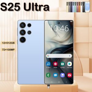 I25 Ultra 5G Smartphone, Unlocked Cell Phone, 6.8" HD Screen Unlocked Phones,  , 6000mAh Battery, Built in Pen, 12+512GB, Android 14, Face ID+Fingerprint Lock(Blue