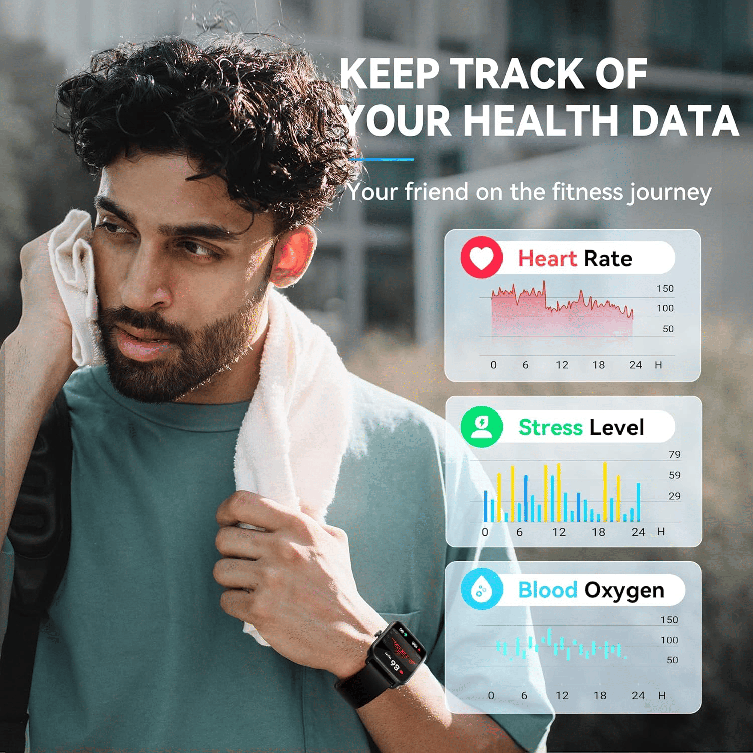 Smart Watch for Men(Answer/Make Call),Alexa Built-in,1.8"Fitness Tracker with Heart Rate Sleep SpO2 Monitor,100 Sport Mode,5ATM Waterproof,Activity Trackers and Smartwatches for iOS and Android Phones - Image 3