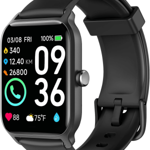 Smart Watch for Men(Answer/Make Call),Alexa Built-in,1.8"Fitness Tracker with Heart Rate Sleep SpO2 Monitor,100 Sport Mode,5ATM Waterproof,Activity Trackers and Smartwatches for iOS and Android Phones