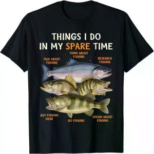 Funny Fishing Apparel for Men, Youth And Boys Bass Lovers T-Shirt Clothing